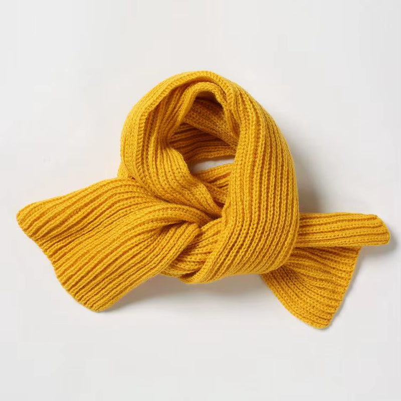 Children Winter Scarf Baby Warm Knitted Scarves for Ladies Boys Girls Soft Kids Scarf Women Thick Warm Black Accessories