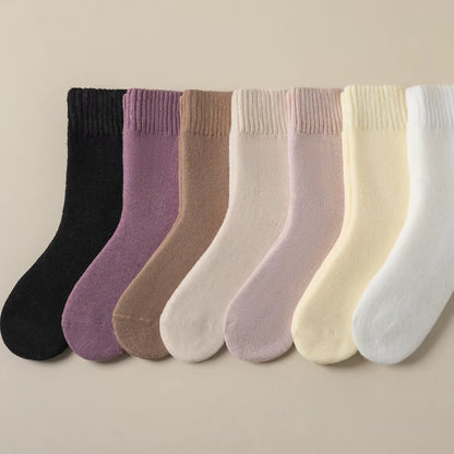 2 Pairs of Stylish Cow Spot Print Socks, Thickened Coral Fleece for Warmth, Women's Hosiery Collection