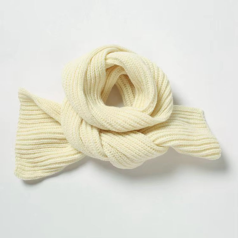 Children Winter Scarf Baby Warm Knitted Scarves for Ladies Boys Girls Soft Kids Scarf Women Thick Warm Black Accessories
