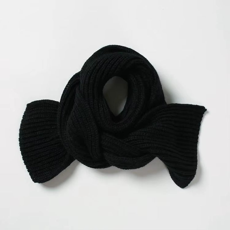 Children Winter Scarf Baby Warm Knitted Scarves for Ladies Boys Girls Soft Kids Scarf Women Thick Warm Black Accessories