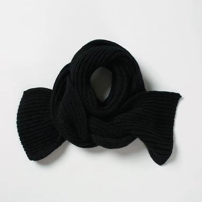 Children Winter Scarf Baby Warm Knitted Scarves for Ladies Boys Girls Soft Kids Scarf Women Thick Warm Black Accessories