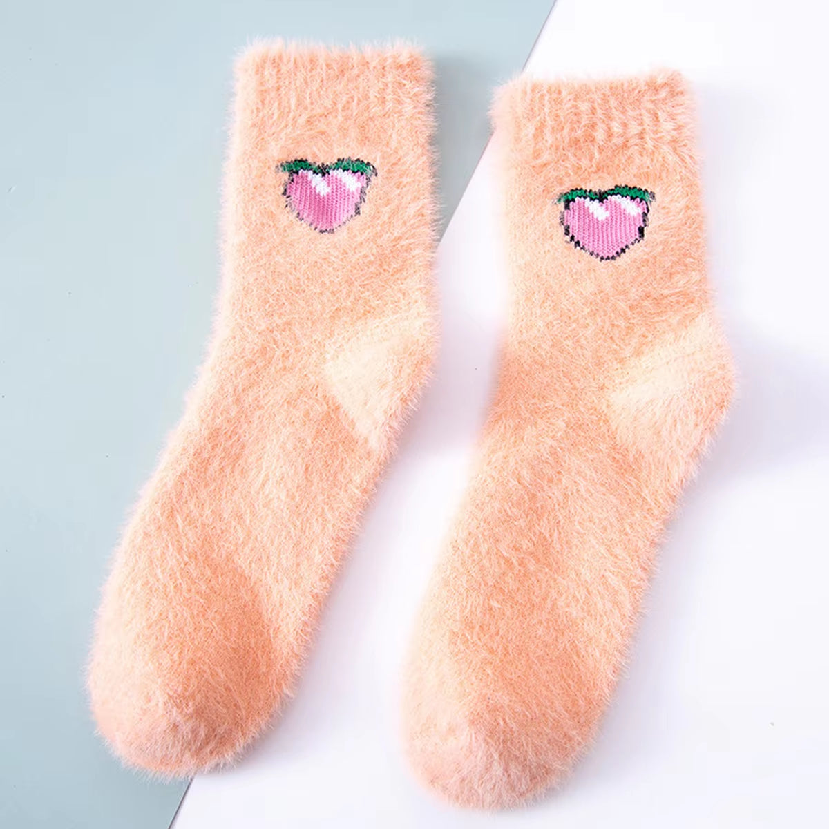 2 Pairs of Stylish Cow Spot Print Socks, Thickened Coral Fleece for Warmth, Women's Hosiery Collection