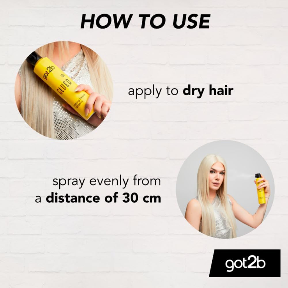 Glued Blasting Freeze Hairspray 300 Ml, Glued Hairspray for up to 72H Ultra Strong Hold, Hairspray , for Extreme Hairstyles, Vegan Formula