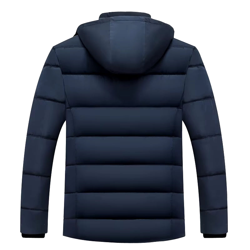 2026 New Fashion Fleece Hooded Winter Coat Men Thick Warm Mens Winter Jacket Windproof Gift for Father Husband Parka