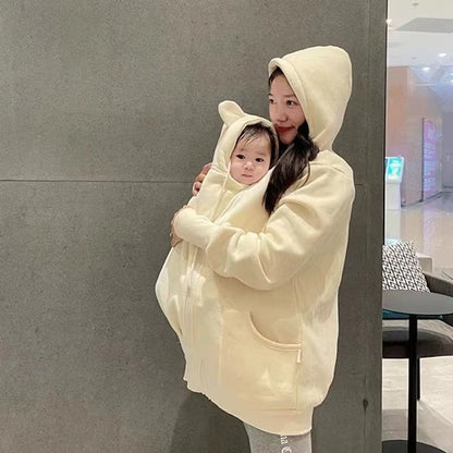 Winter Pregnant Clothes Maternity Baby Carrier Hoodie Sweatshirt Coat Winter Maternity Jacket Baby Shower Coat Baby Carrier Coat
