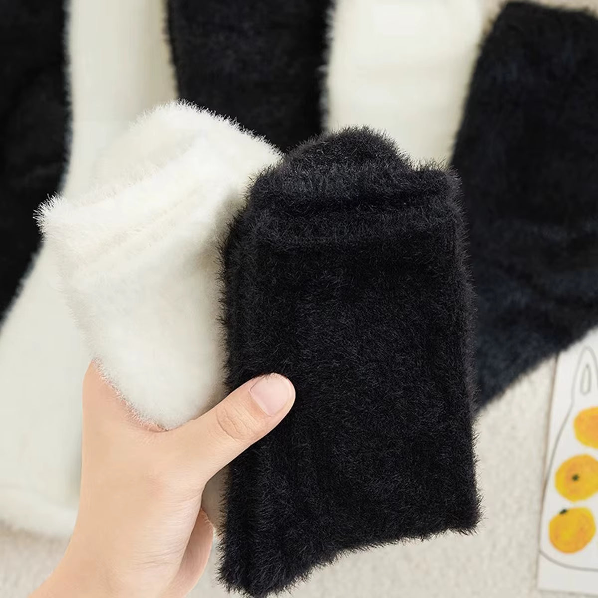 2 Pairs of Stylish Cow Spot Print Socks, Thickened Coral Fleece for Warmth, Women's Hosiery Collection