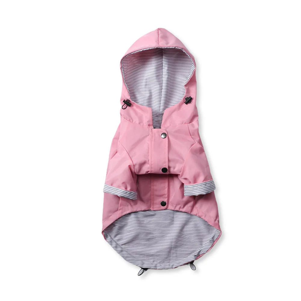 Waterproof Pet Dog Coat for Small Medium Large Dogs Windproof Jacket Dog Raincoat Dog Sport Hoodies Pet Clothes Pink Yellow