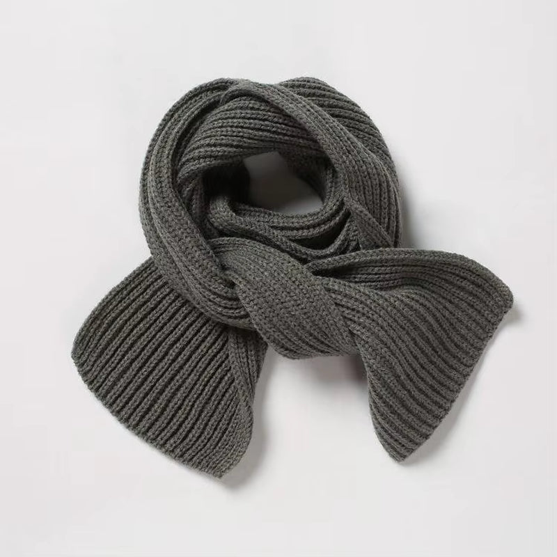 Children Winter Scarf Baby Warm Knitted Scarves for Ladies Boys Girls Soft Kids Scarf Women Thick Warm Black Accessories