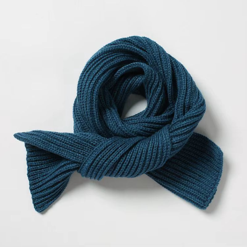 Children Winter Scarf Baby Warm Knitted Scarves for Ladies Boys Girls Soft Kids Scarf Women Thick Warm Black Accessories