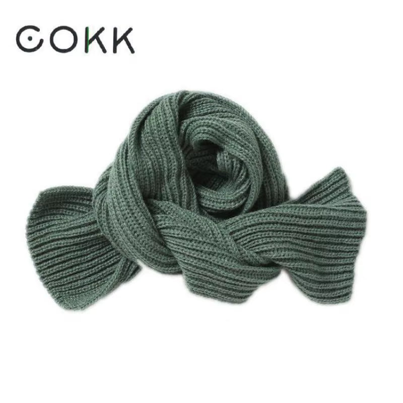 Children Winter Scarf Baby Warm Knitted Scarves for Ladies Boys Girls Soft Kids Scarf Women Thick Warm Black Accessories