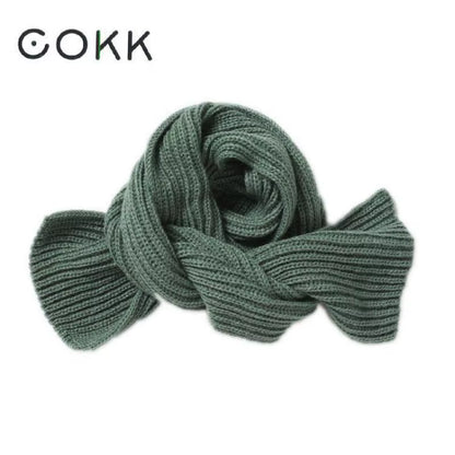 Children Winter Scarf Baby Warm Knitted Scarves for Ladies Boys Girls Soft Kids Scarf Women Thick Warm Black Accessories
