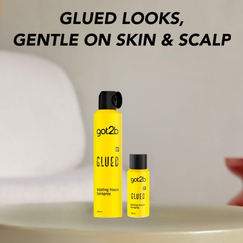 Glued Blasting Freeze Hairspray 300 Ml, Glued Hairspray for up to 72H Ultra Strong Hold, Hairspray , for Extreme Hairstyles, Vegan Formula