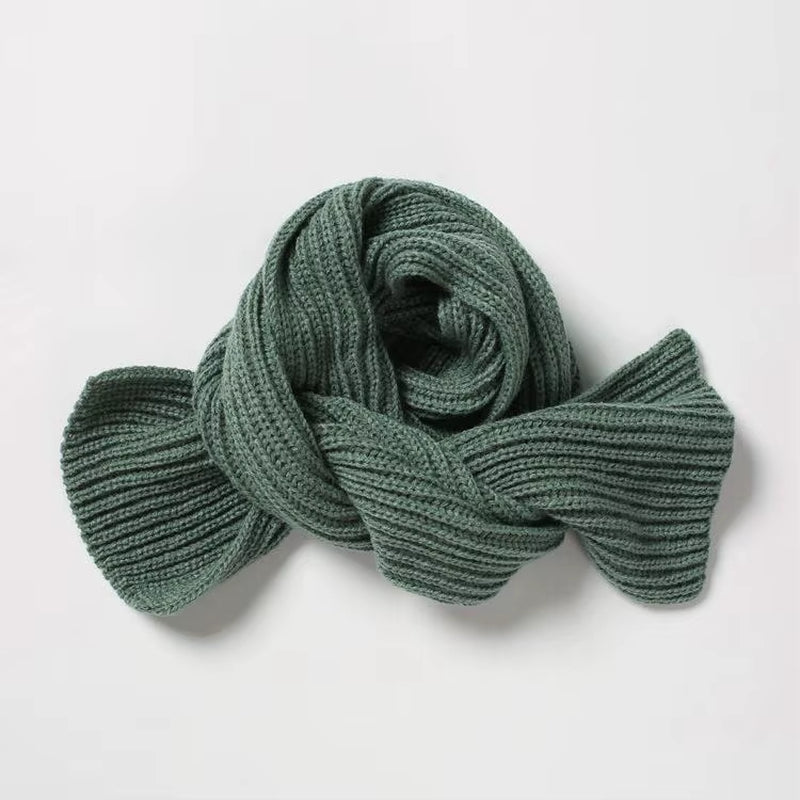 Children Winter Scarf Baby Warm Knitted Scarves for Ladies Boys Girls Soft Kids Scarf Women Thick Warm Black Accessories