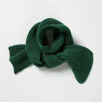 Children Winter Scarf Baby Warm Knitted Scarves for Ladies Boys Girls Soft Kids Scarf Women Thick Warm Black Accessories