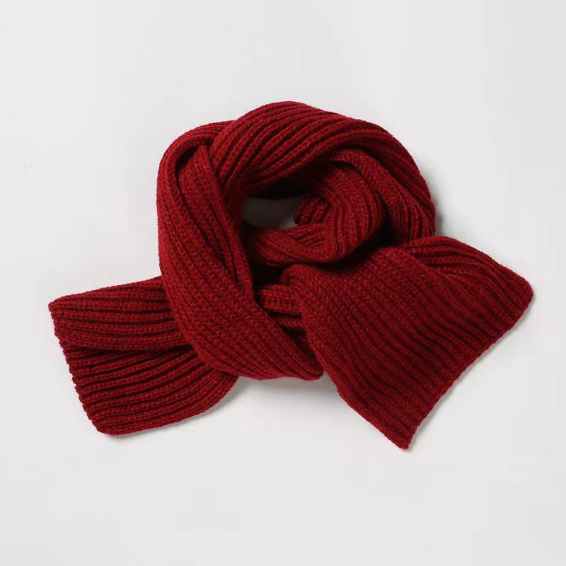 Children Winter Scarf Baby Warm Knitted Scarves for Ladies Boys Girls Soft Kids Scarf Women Thick Warm Black Accessories